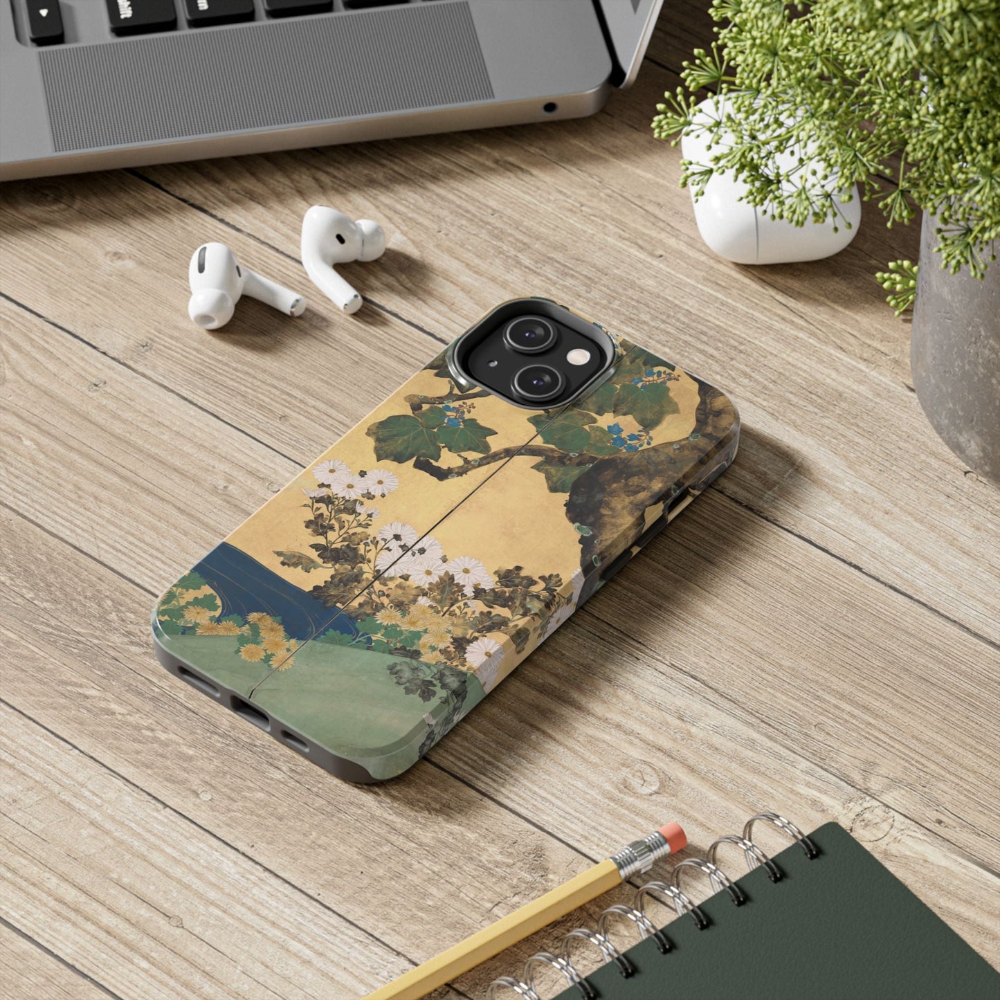 Japanese Gold Leaf Floral Art - iPhone Case, Elegant & Protective - BOGO Cases