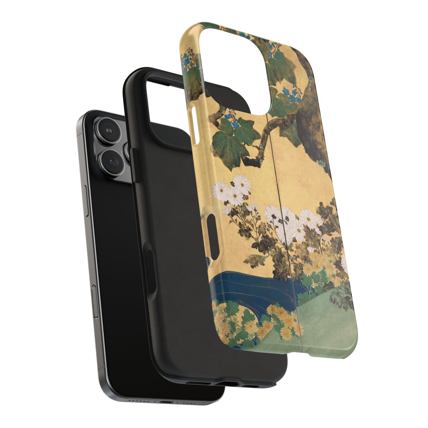 Japanese Gold Leaf Floral Art - iPhone Case, Elegant & Protective - BOGO Cases