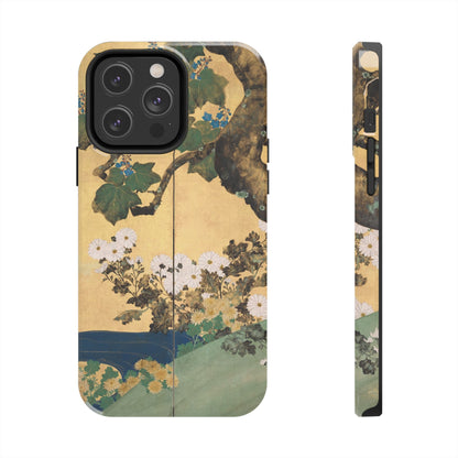 Japanese Gold Leaf Floral Art - iPhone Case, Elegant & Protective - BOGO Cases