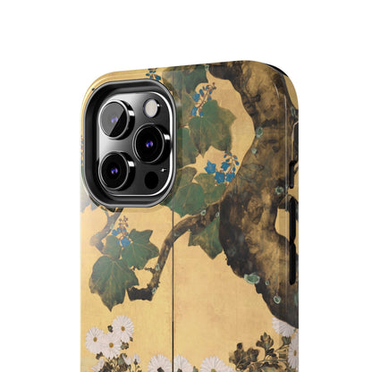 Japanese Gold Leaf Floral Art - iPhone Case, Elegant & Protective - BOGO Cases