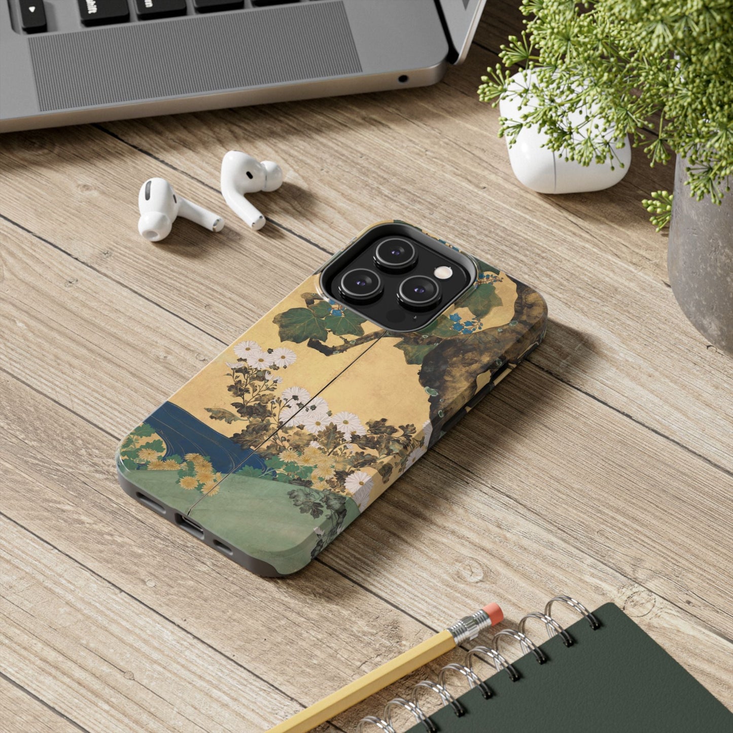 Japanese Gold Leaf Floral Art - iPhone Case, Elegant & Protective - BOGO Cases
