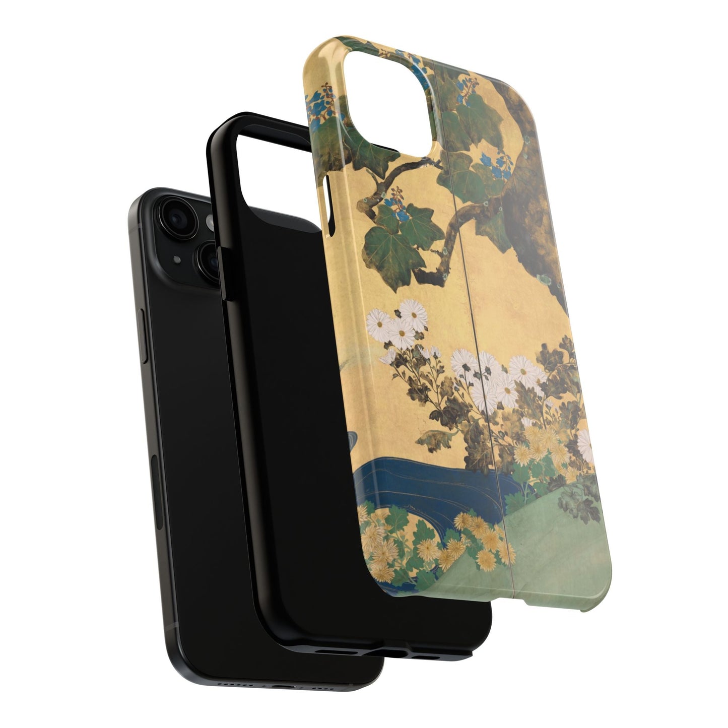 Japanese Gold Leaf Floral Art - iPhone Case, Elegant & Protective - BOGO Cases