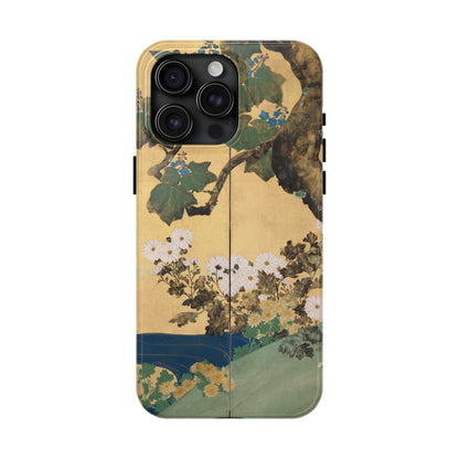 Japanese Gold Leaf Floral Art - iPhone Case, Elegant & Protective - BOGO Cases