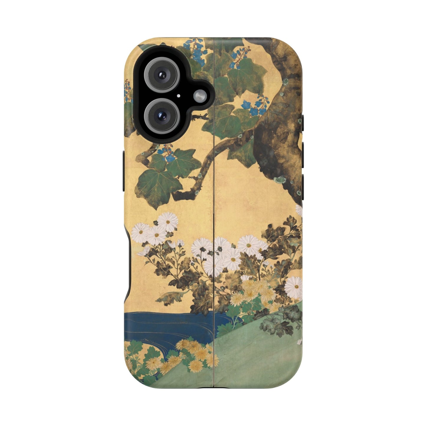 Japanese Gold Leaf Floral Art - MagSafe iPhone Case, Elegant & Protective - BOGO Cases