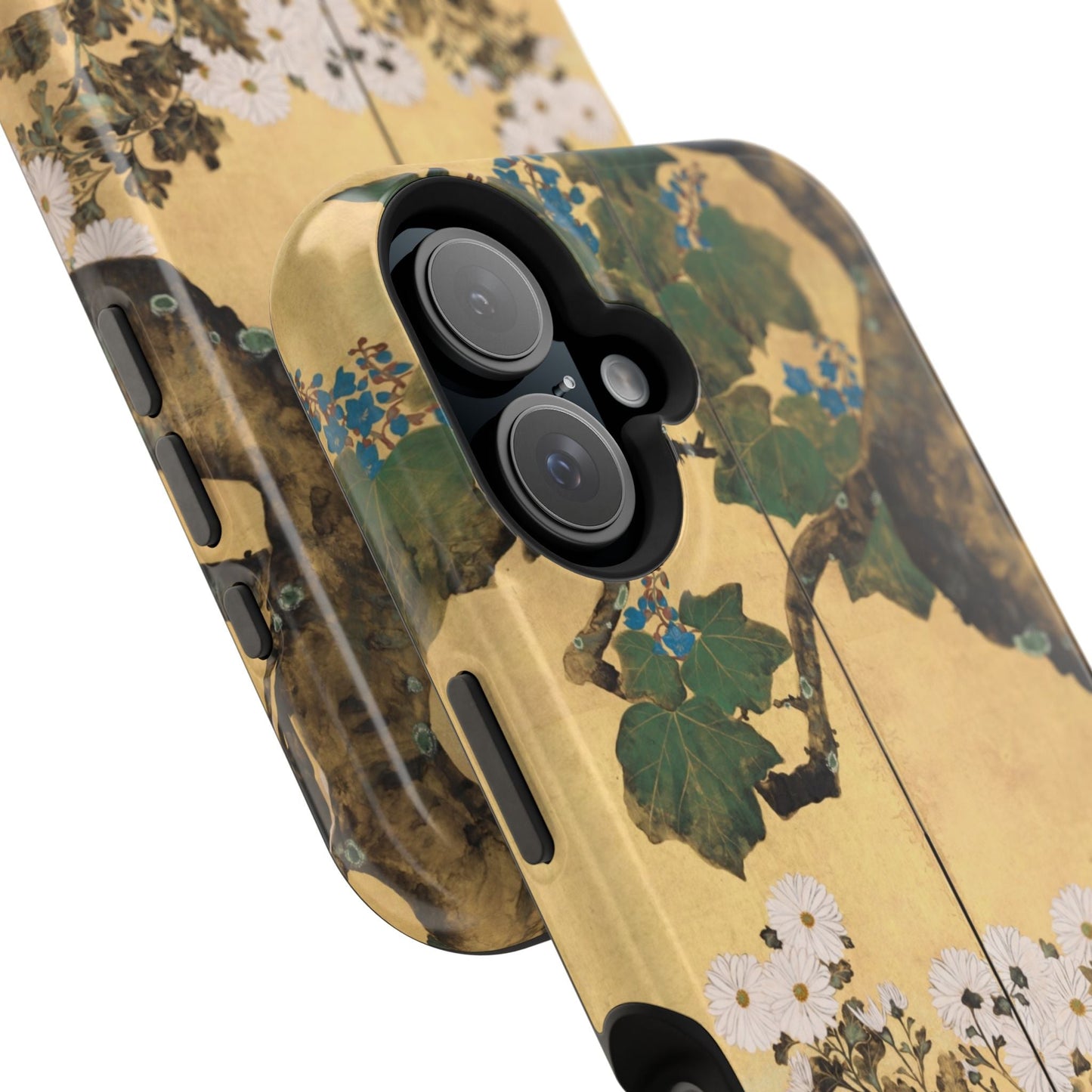 Japanese Gold Leaf Floral Art - MagSafe iPhone Case, Elegant & Protective - BOGO Cases