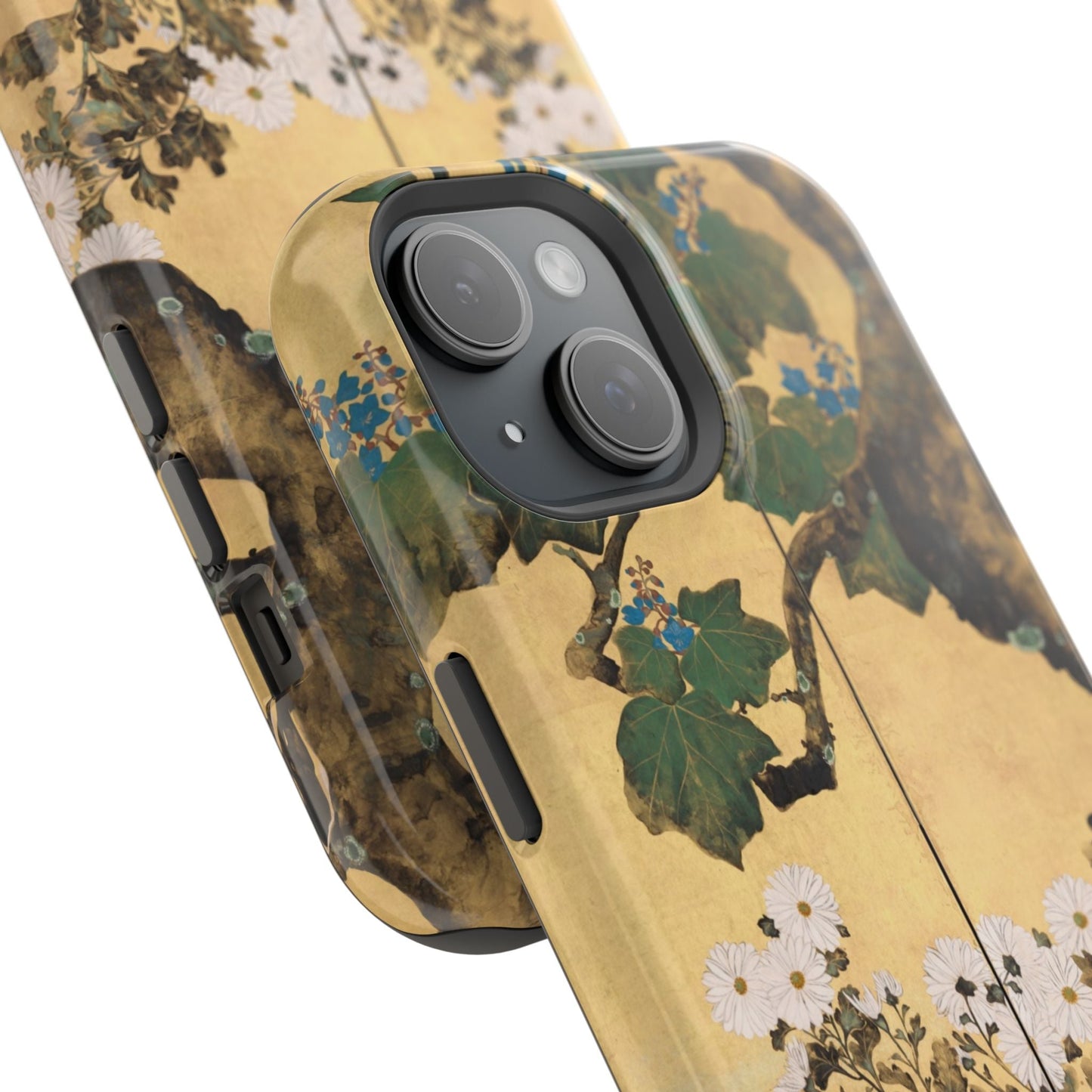 Japanese Gold Leaf Floral Art - MagSafe iPhone Case, Elegant & Protective - BOGO Cases