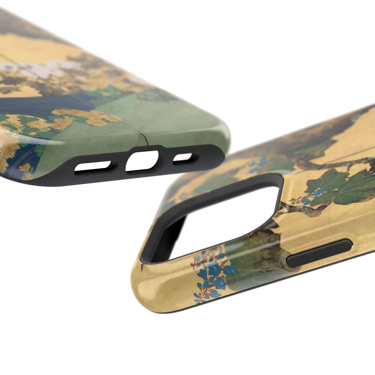 Japanese Gold Leaf Floral Art - MagSafe iPhone Case, Elegant & Protective - BOGO Cases