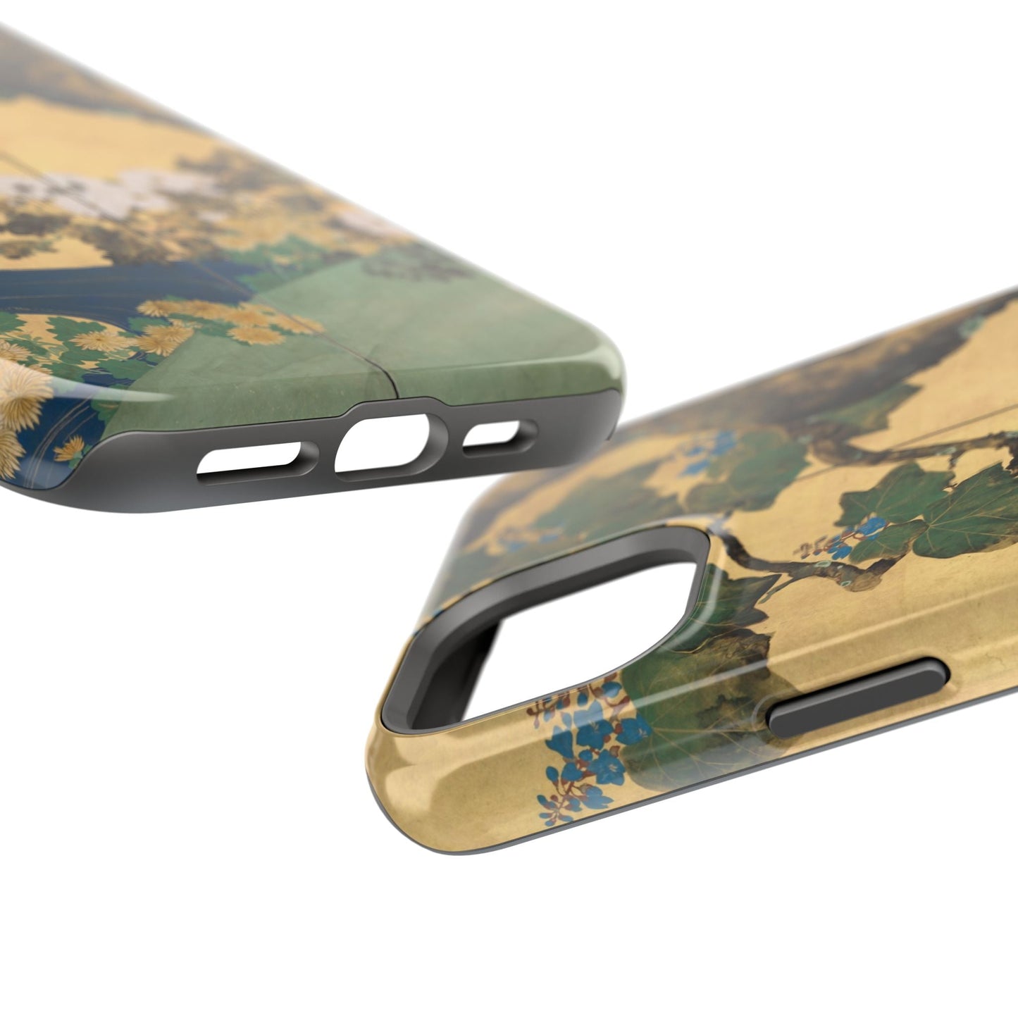 Japanese Gold Leaf Floral Art - MagSafe iPhone Case, Elegant & Protective - BOGO Cases