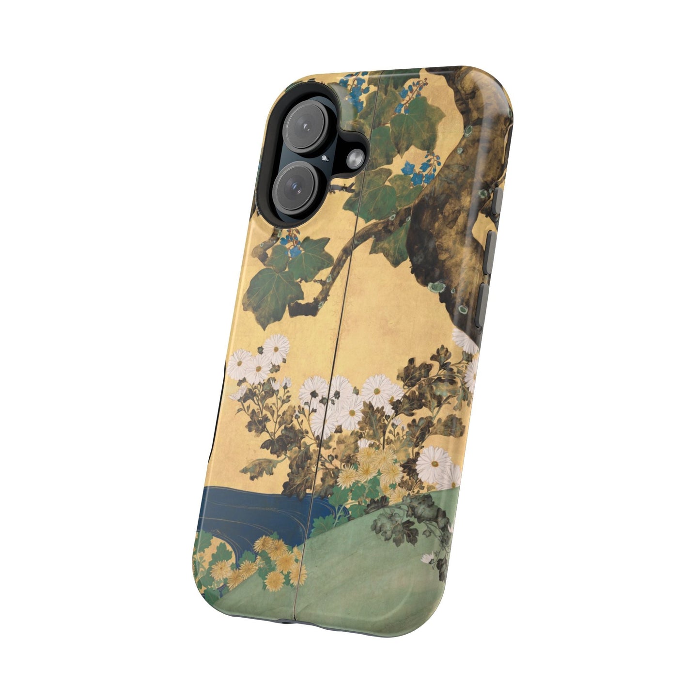 Japanese Gold Leaf Floral Art - MagSafe iPhone Case, Elegant & Protective - BOGO Cases