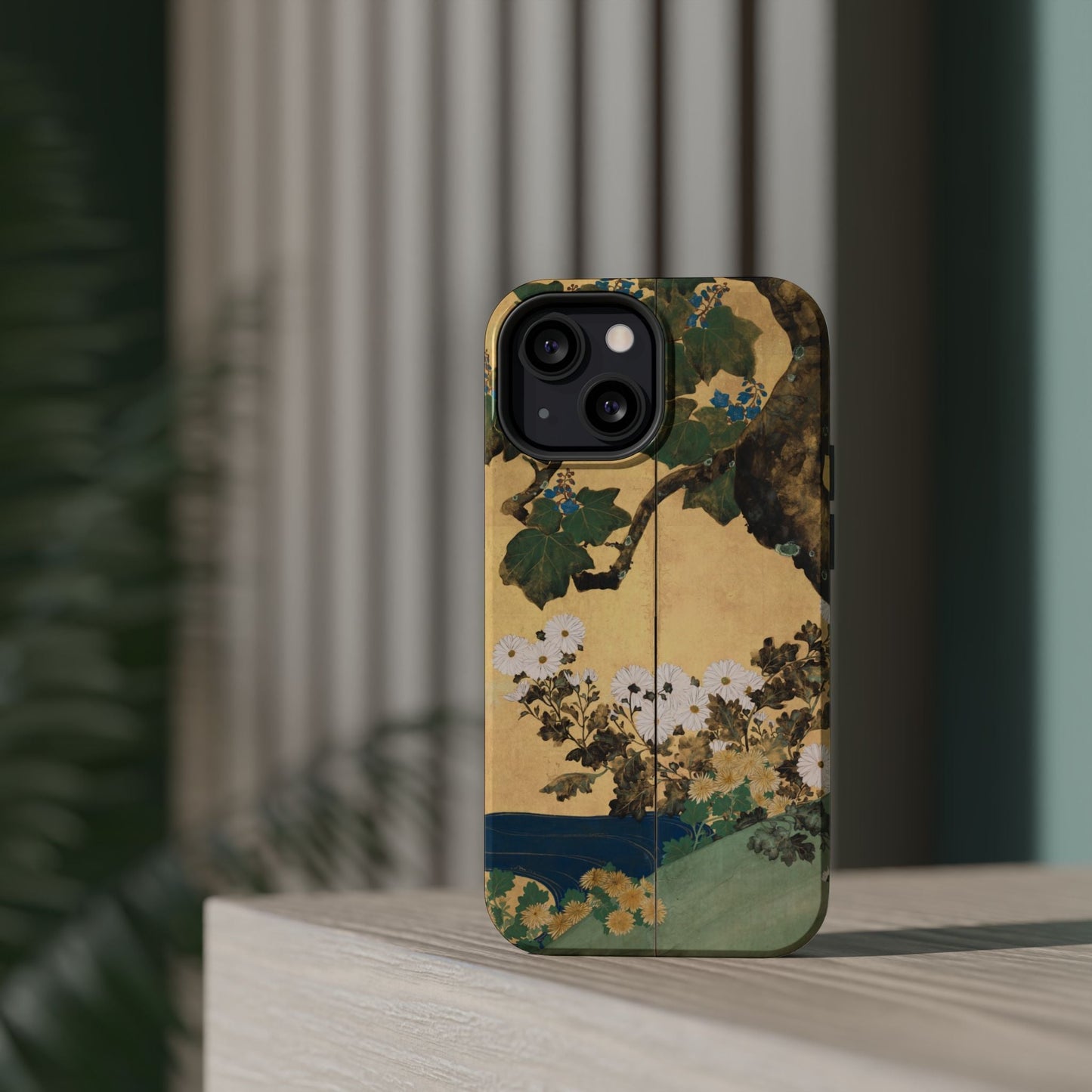 Japanese Gold Leaf Floral Art - MagSafe iPhone Case, Elegant & Protective - BOGO Cases