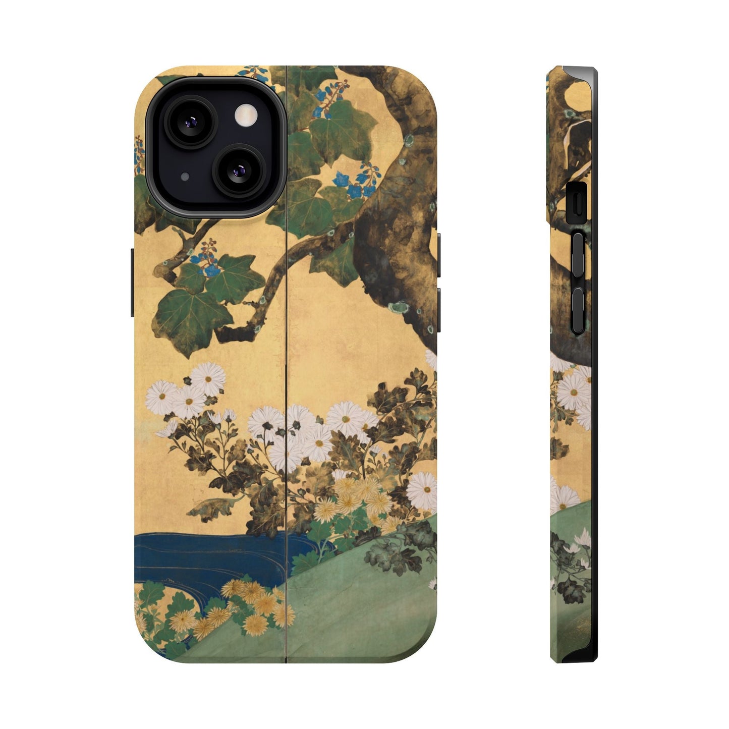 Japanese Gold Leaf Floral Art - MagSafe iPhone Case, Elegant & Protective - BOGO Cases