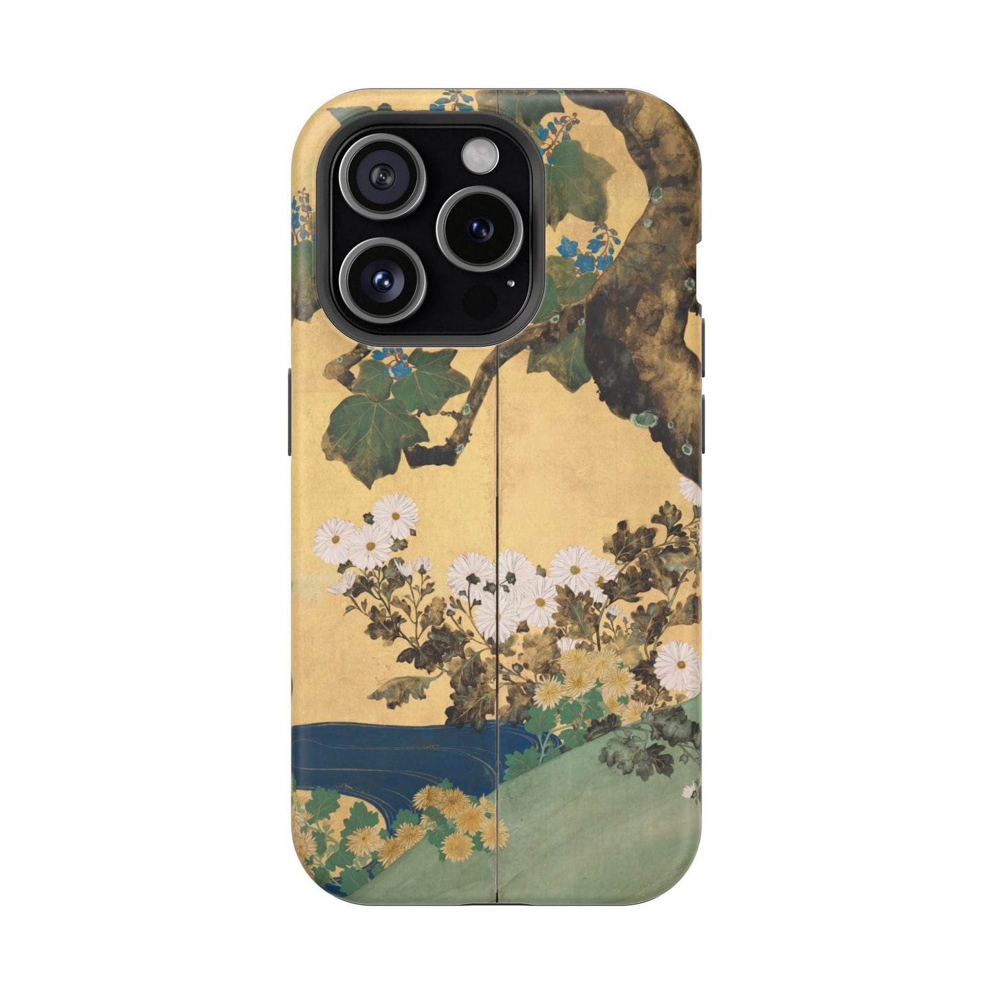 Japanese Gold Leaf Floral Art - MagSafe iPhone Case, Elegant & Protective - BOGO Cases