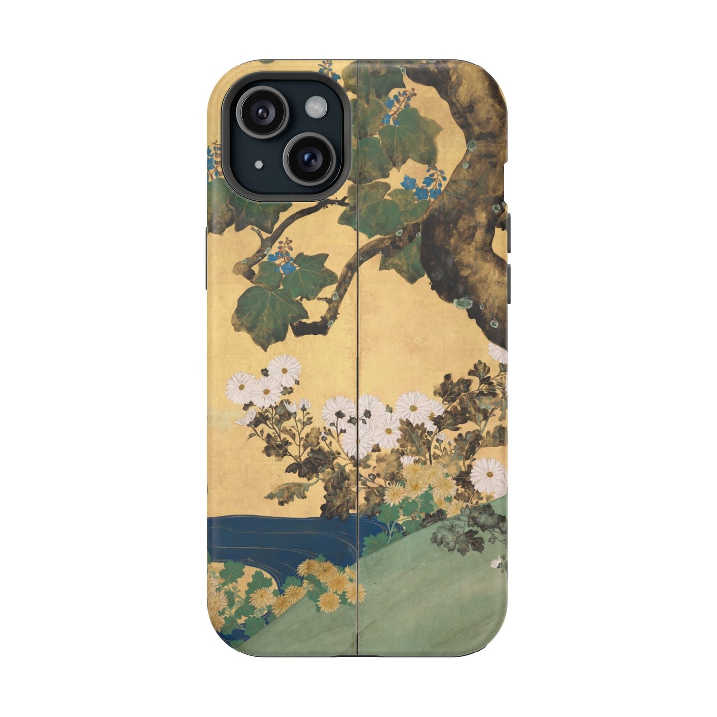 Japanese Gold Leaf Floral Art - MagSafe iPhone Case, Elegant & Protective - BOGO Cases