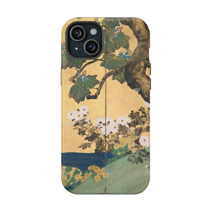 Japanese Gold Leaf Floral Art - MagSafe iPhone Case, Elegant & Protective - BOGO Cases