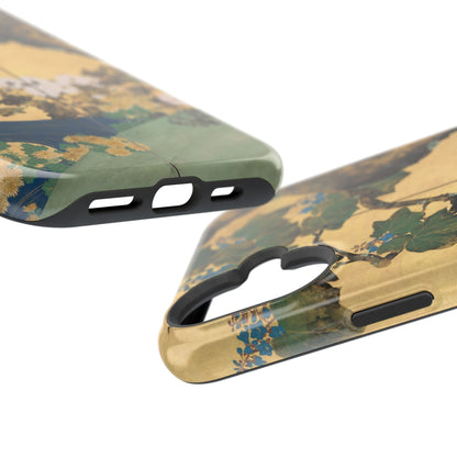 Japanese Gold Leaf Floral Art - MagSafe iPhone Case, Elegant & Protective - BOGO Cases