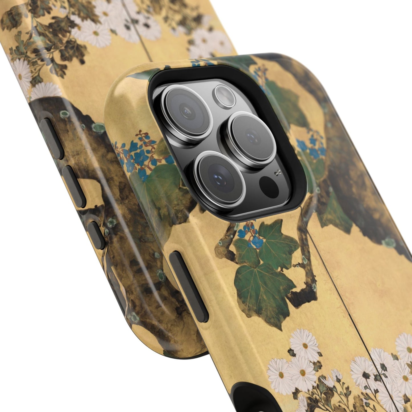Japanese Gold Leaf Floral Art - MagSafe iPhone Case, Elegant & Protective - BOGO Cases