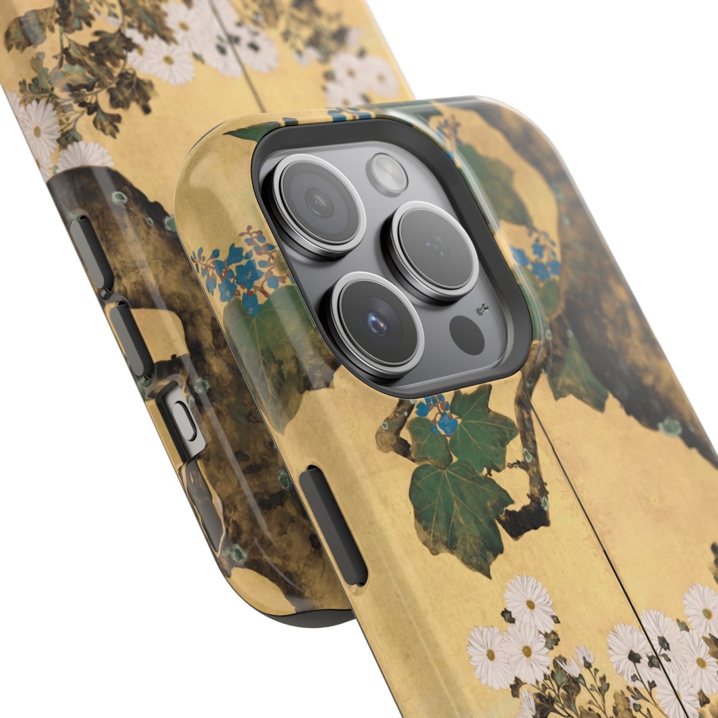 Japanese Gold Leaf Floral Art - MagSafe iPhone Case, Elegant & Protective - BOGO Cases