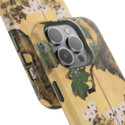 Japanese Gold Leaf Floral Art - MagSafe iPhone Case, Elegant & Protective - BOGO Cases