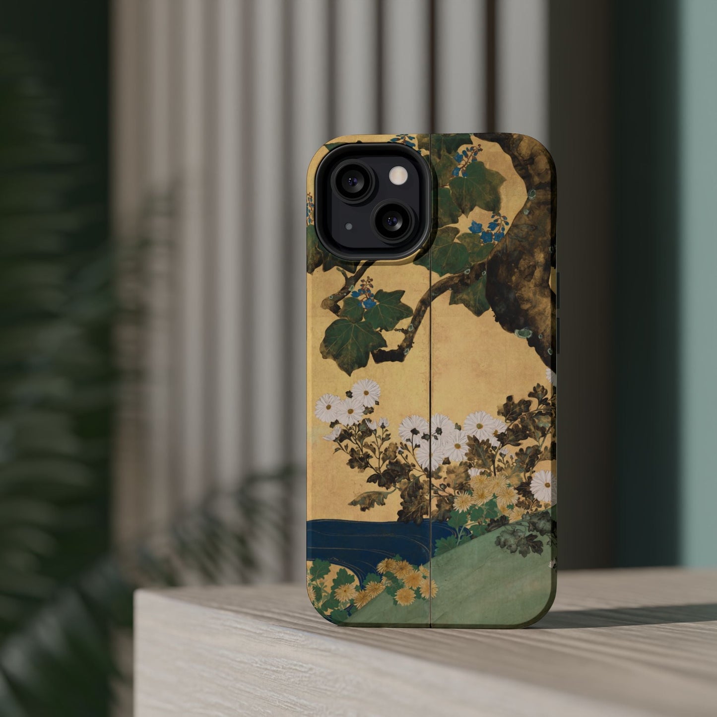 Japanese Gold Leaf Floral Art - MagSafe iPhone Case, Elegant & Protective - BOGO Cases