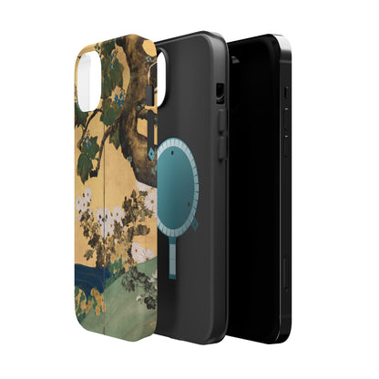 Japanese Gold Leaf Floral Art - MagSafe iPhone Case, Elegant & Protective - BOGO Cases