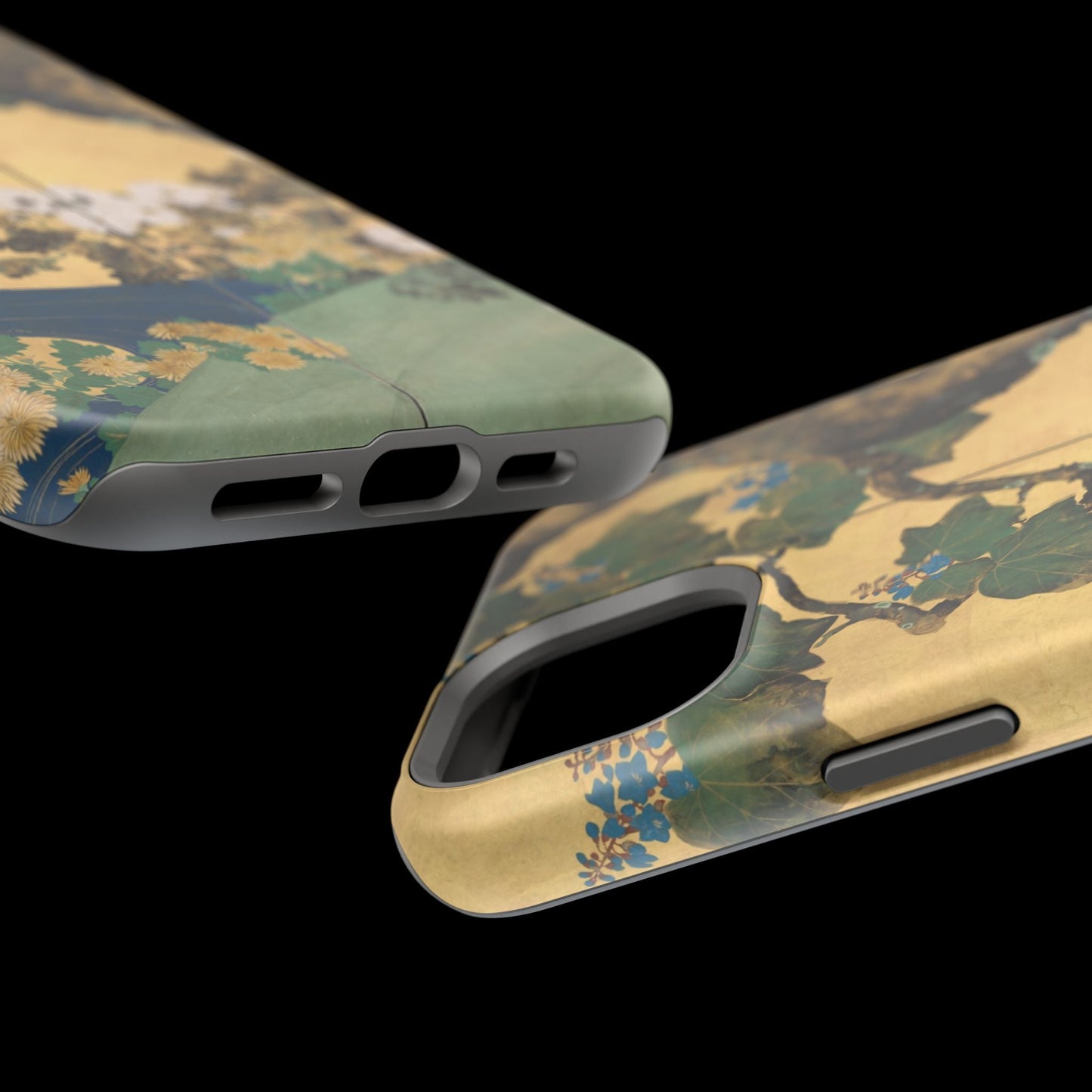 Japanese Gold Leaf Floral Art - MagSafe iPhone Case, Elegant & Protective - BOGO Cases