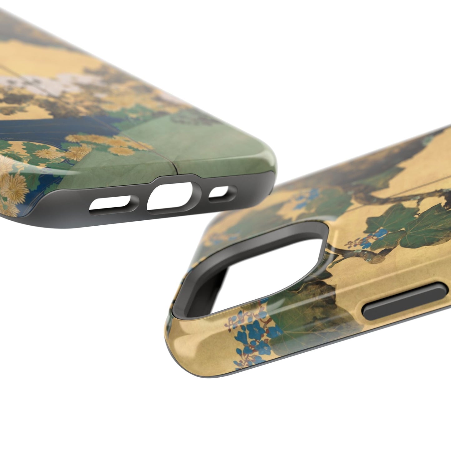 Japanese Gold Leaf Floral Art - MagSafe iPhone Case, Elegant & Protective - BOGO Cases