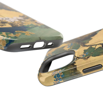 Japanese Gold Leaf Floral Art - MagSafe iPhone Case, Elegant & Protective - BOGO Cases
