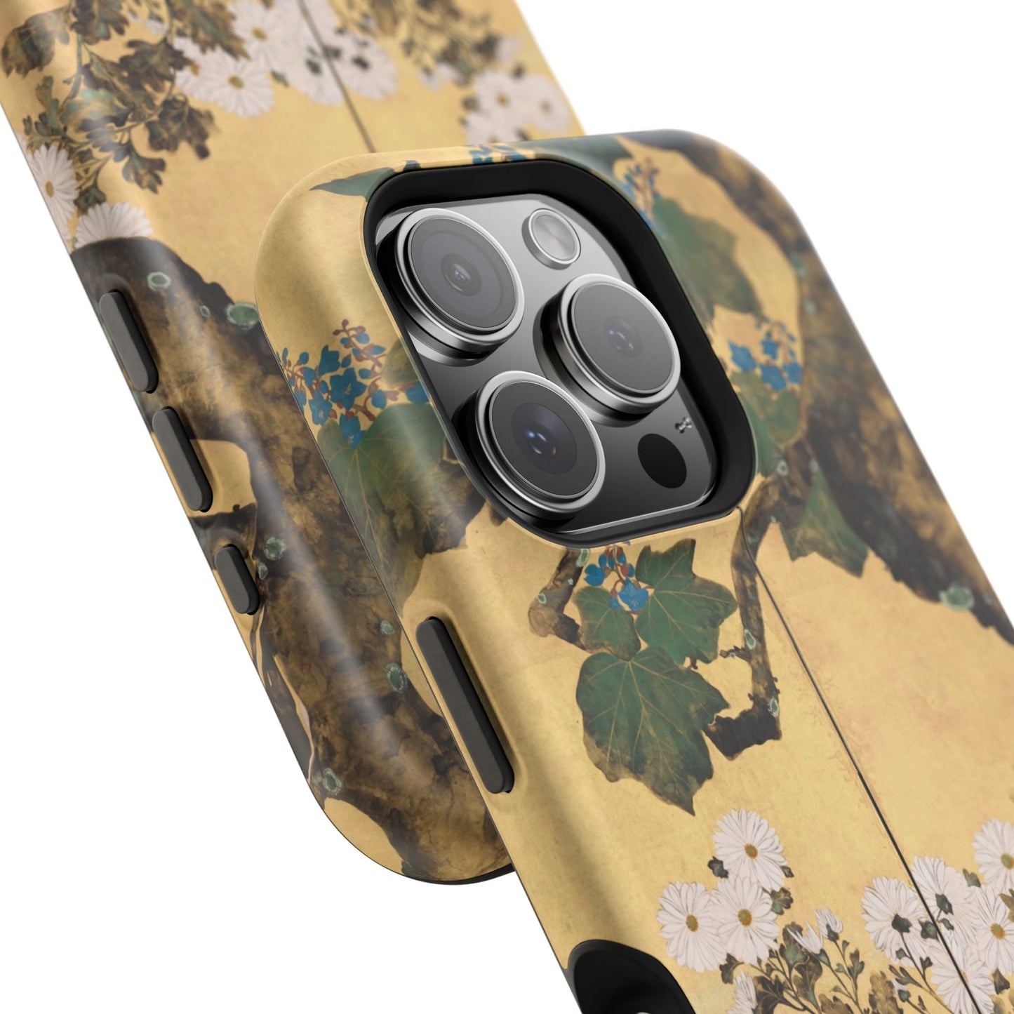 Japanese Gold Leaf Floral Art - MagSafe iPhone Case, Elegant & Protective - BOGO Cases