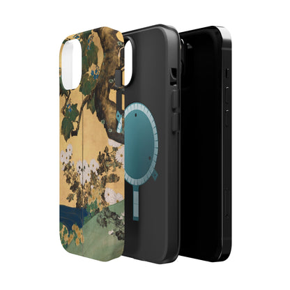 Japanese Gold Leaf Floral Art - MagSafe iPhone Case, Elegant & Protective - BOGO Cases