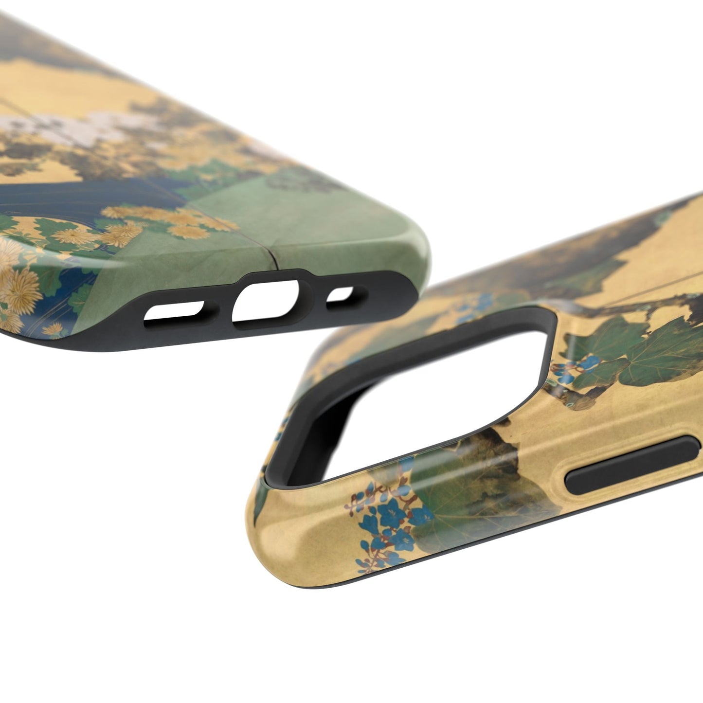 Japanese Gold Leaf Floral Art - MagSafe iPhone Case, Elegant & Protective - BOGO Cases