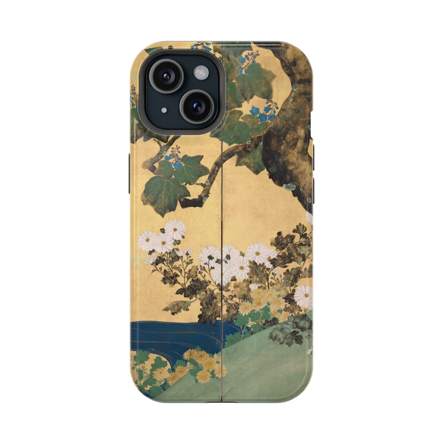 Japanese Gold Leaf Floral Art - MagSafe iPhone Case, Elegant & Protective - BOGO Cases