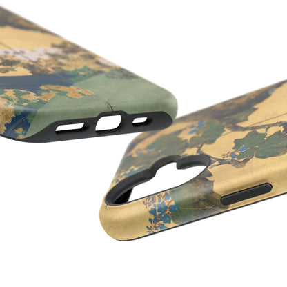 Japanese Gold Leaf Floral Art - MagSafe iPhone Case, Elegant & Protective - BOGO Cases