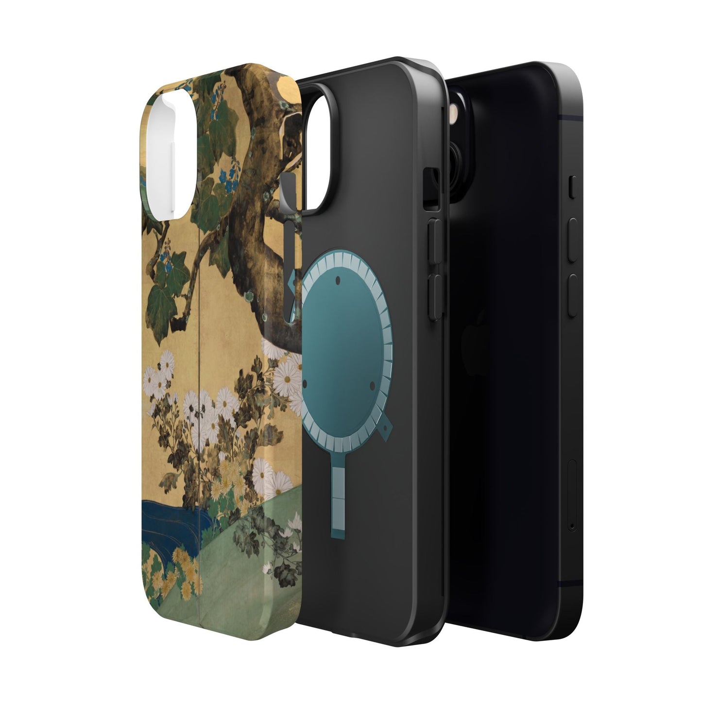 Japanese Gold Leaf Floral Art - MagSafe iPhone Case, Elegant & Protective - BOGO Cases