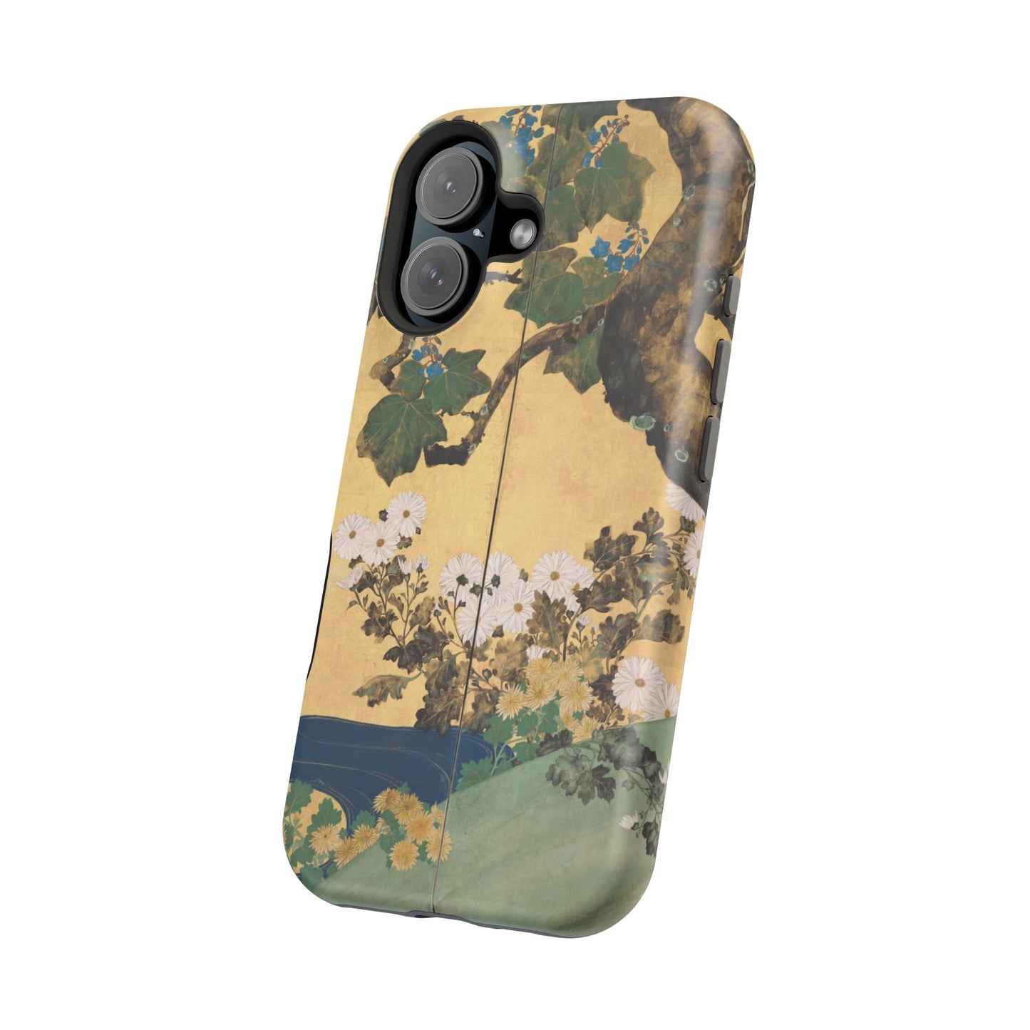 Japanese Gold Leaf Floral Art - MagSafe iPhone Case, Elegant & Protective - BOGO Cases