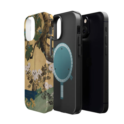 Japanese Gold Leaf Floral Art - MagSafe iPhone Case, Elegant & Protective - BOGO Cases