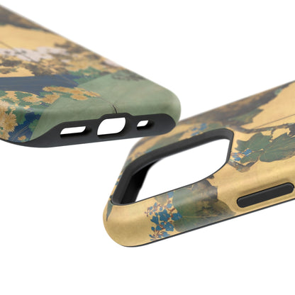 Japanese Gold Leaf Floral Art - MagSafe iPhone Case, Elegant & Protective - BOGO Cases
