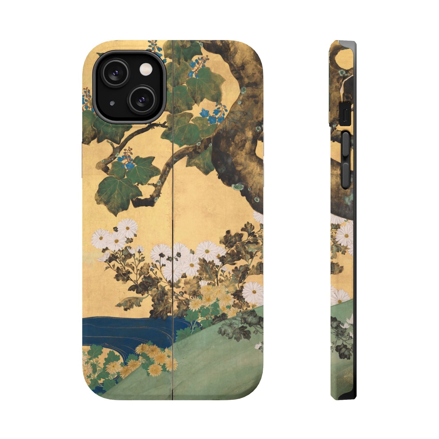 Japanese Gold Leaf Floral Art - MagSafe iPhone Case, Elegant & Protective - BOGO Cases