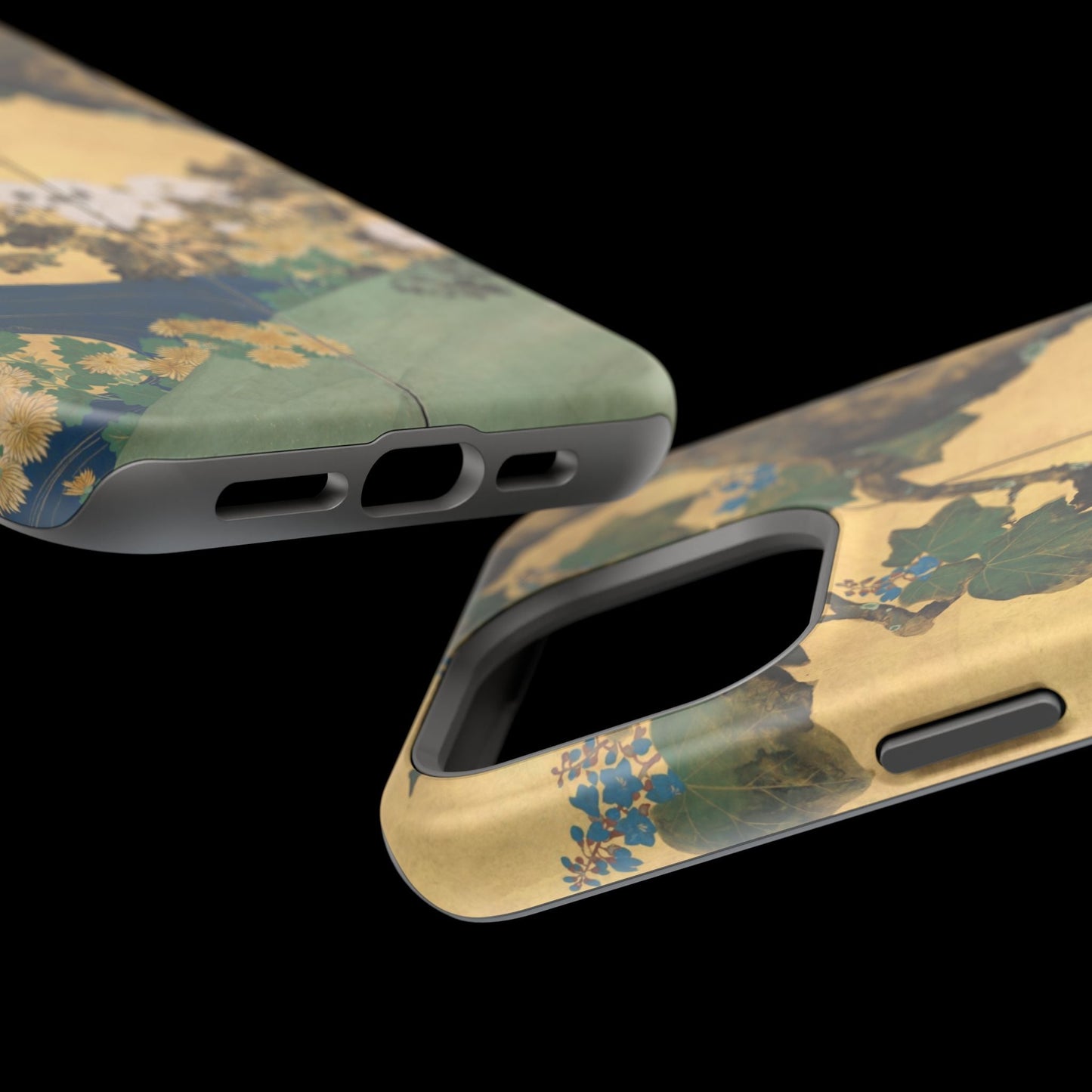 Japanese Gold Leaf Floral Art - MagSafe iPhone Case, Elegant & Protective - BOGO Cases