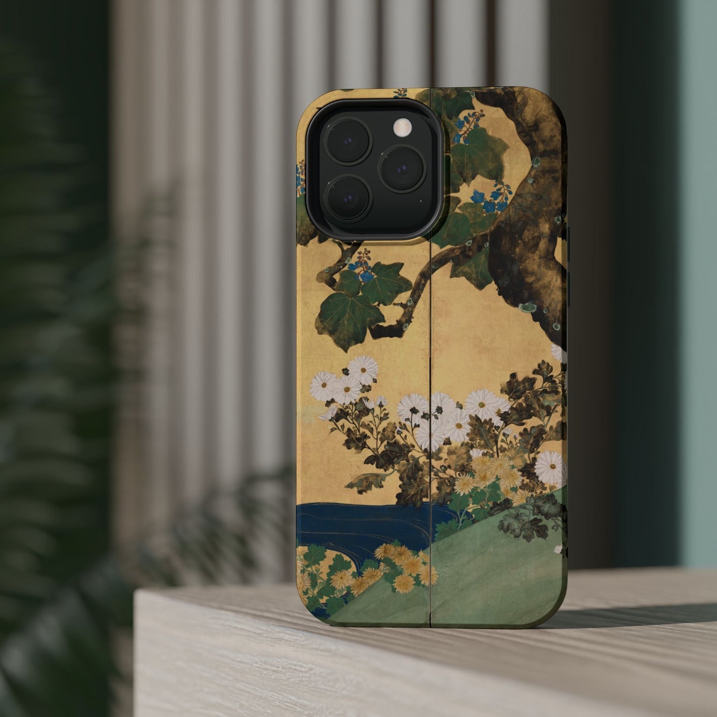 Japanese Gold Leaf Floral Art - MagSafe iPhone Case, Elegant & Protective - BOGO Cases