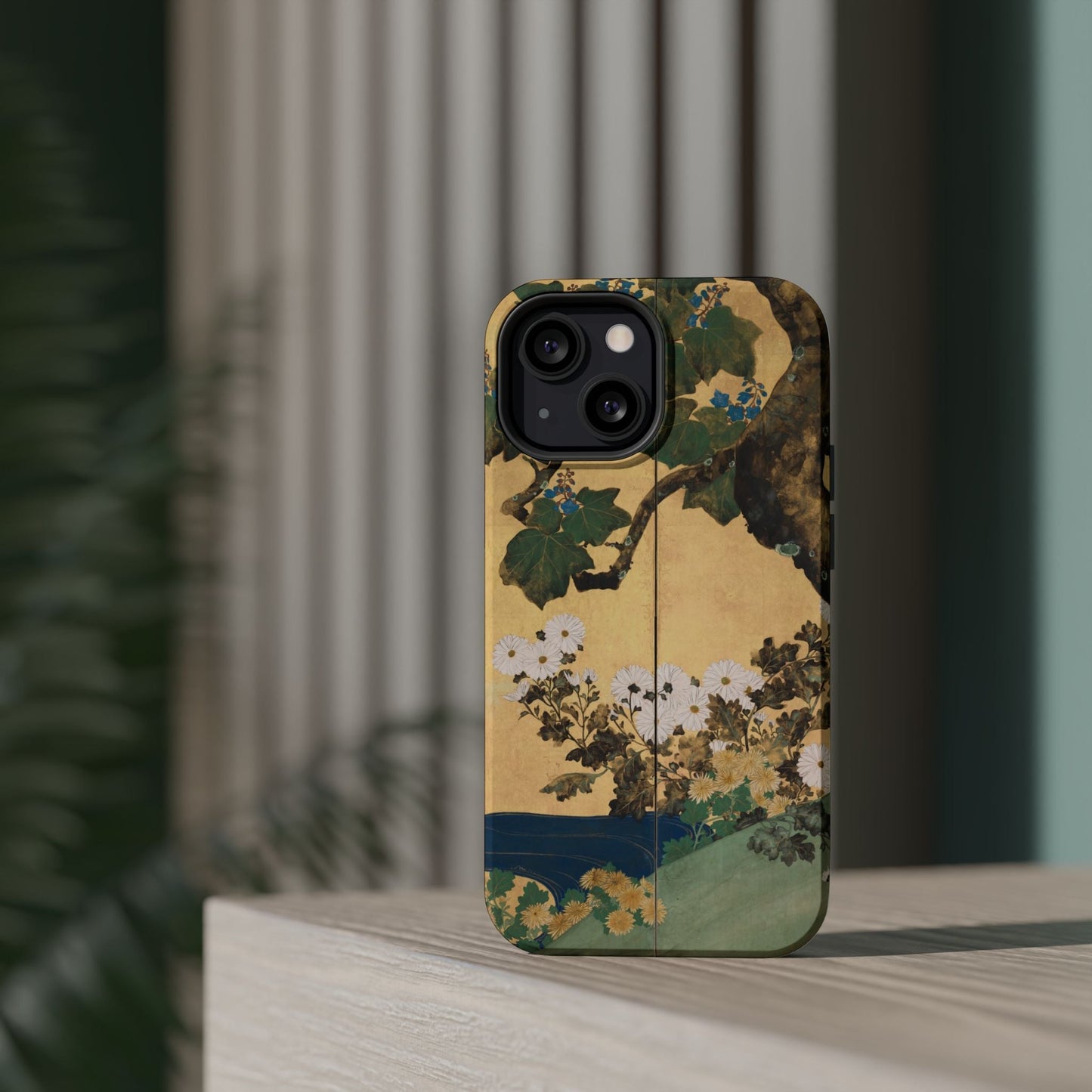 Japanese Gold Leaf Floral Art - MagSafe iPhone Case, Elegant & Protective - BOGO Cases