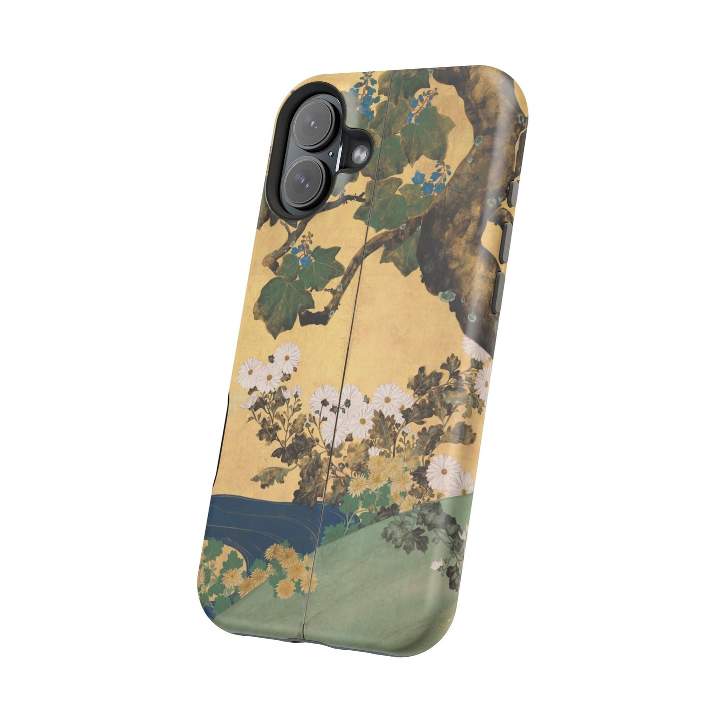 Japanese Gold Leaf Floral Art - MagSafe iPhone Case, Elegant & Protective - BOGO Cases