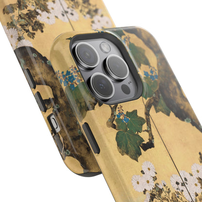 Japanese Gold Leaf Floral Art - MagSafe iPhone Case, Elegant & Protective - BOGO Cases