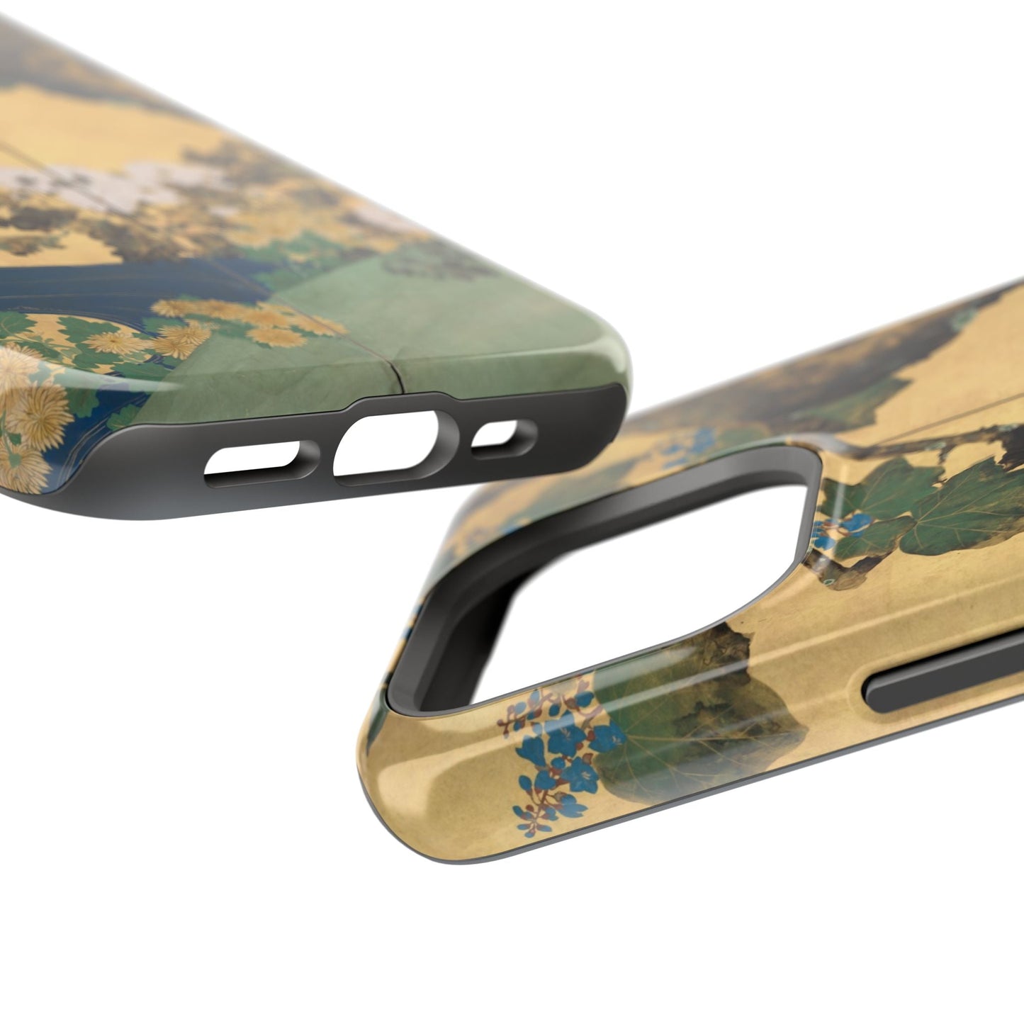 Japanese Gold Leaf Floral Art - MagSafe iPhone Case, Elegant & Protective - BOGO Cases