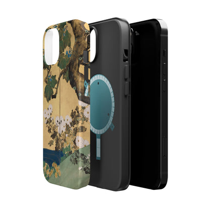 Japanese Gold Leaf Floral Art - MagSafe iPhone Case, Elegant & Protective - BOGO Cases