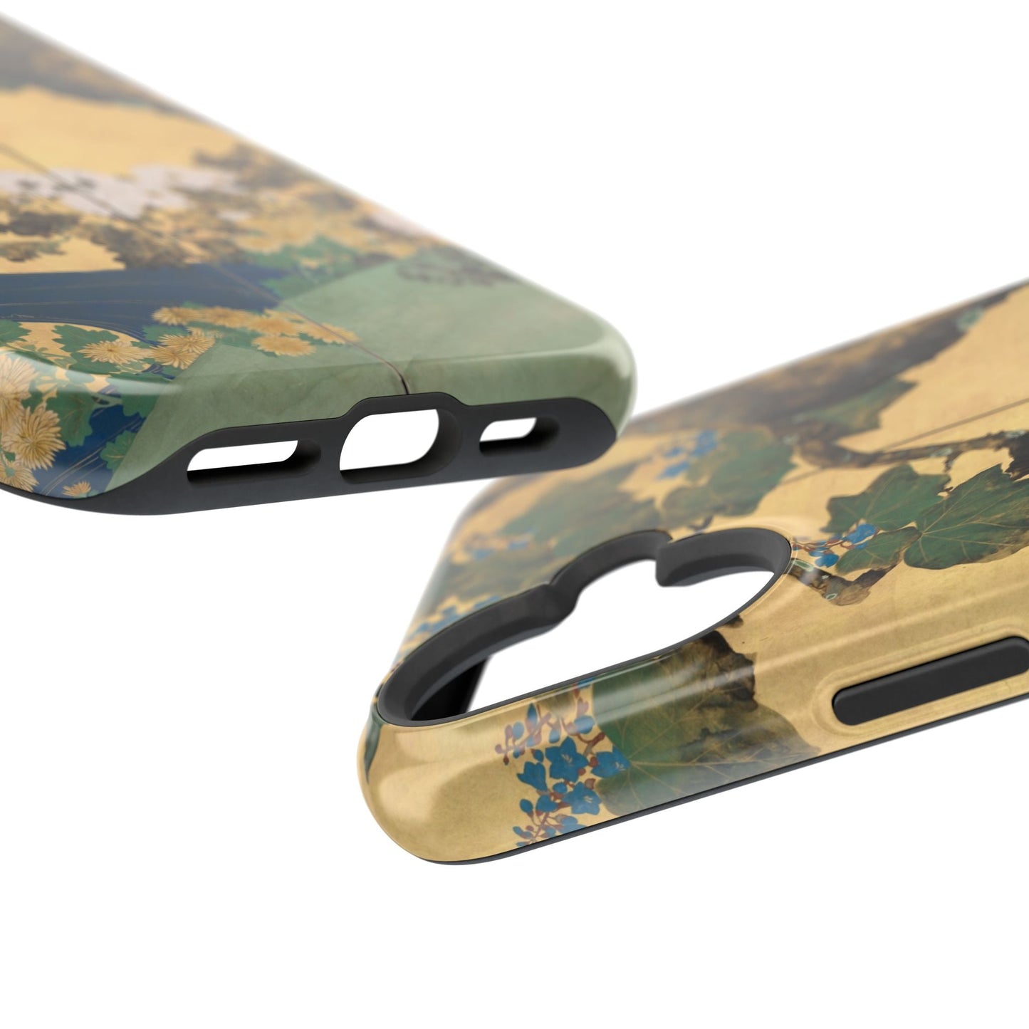 Japanese Gold Leaf Floral Art - MagSafe iPhone Case, Elegant & Protective - BOGO Cases