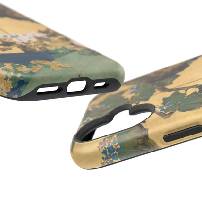 Japanese Gold Leaf Floral Art - MagSafe iPhone Case, Elegant & Protective - BOGO Cases