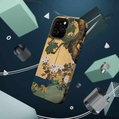 Japanese Gold Leaf Floral Art - MagSafe iPhone Case, Elegant & Protective - BOGO Cases