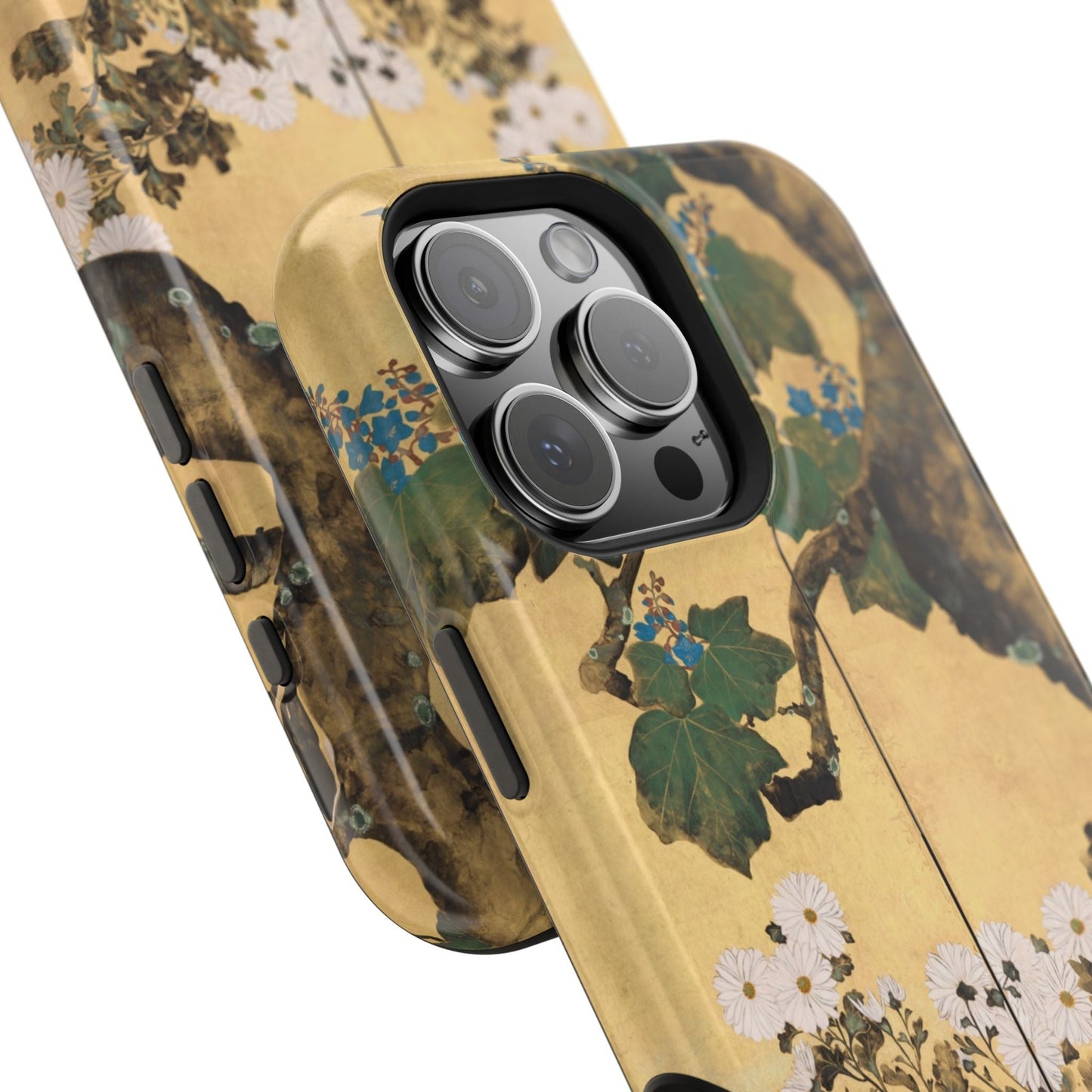 Japanese Gold Leaf Floral Art - MagSafe iPhone Case, Elegant & Protective - BOGO Cases