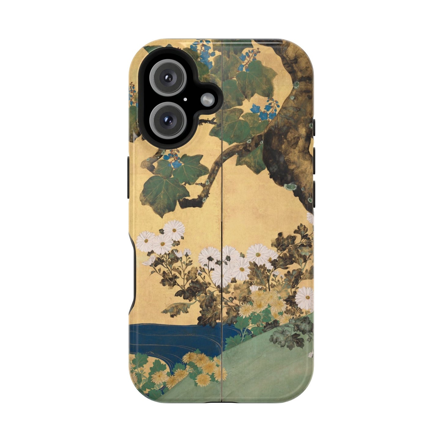 Japanese Gold Leaf Floral Art - MagSafe iPhone Case, Elegant & Protective - BOGO Cases
