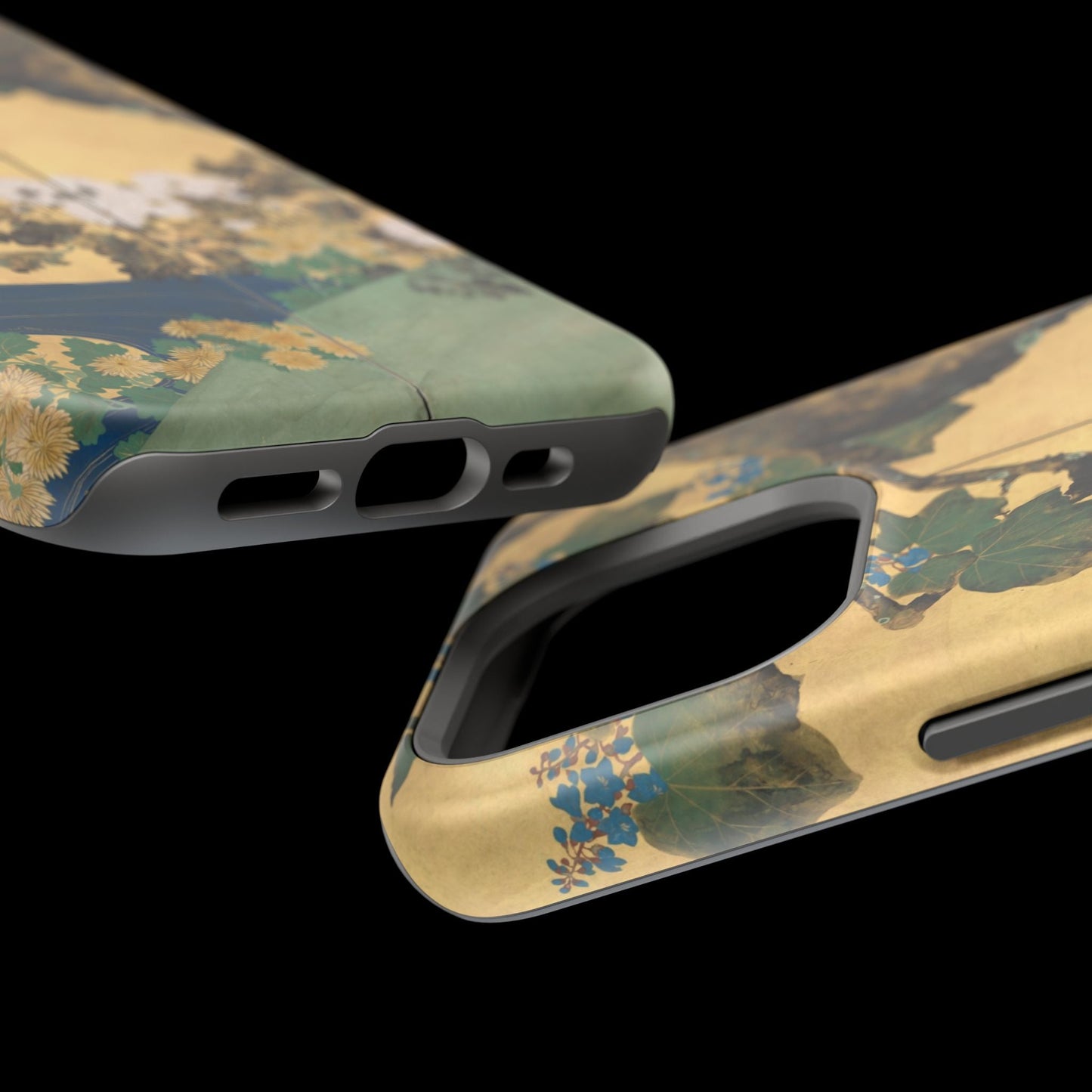 Japanese Gold Leaf Floral Art - MagSafe iPhone Case, Elegant & Protective - BOGO Cases